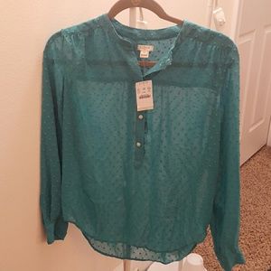 J.crew clip-for chiffon blouse